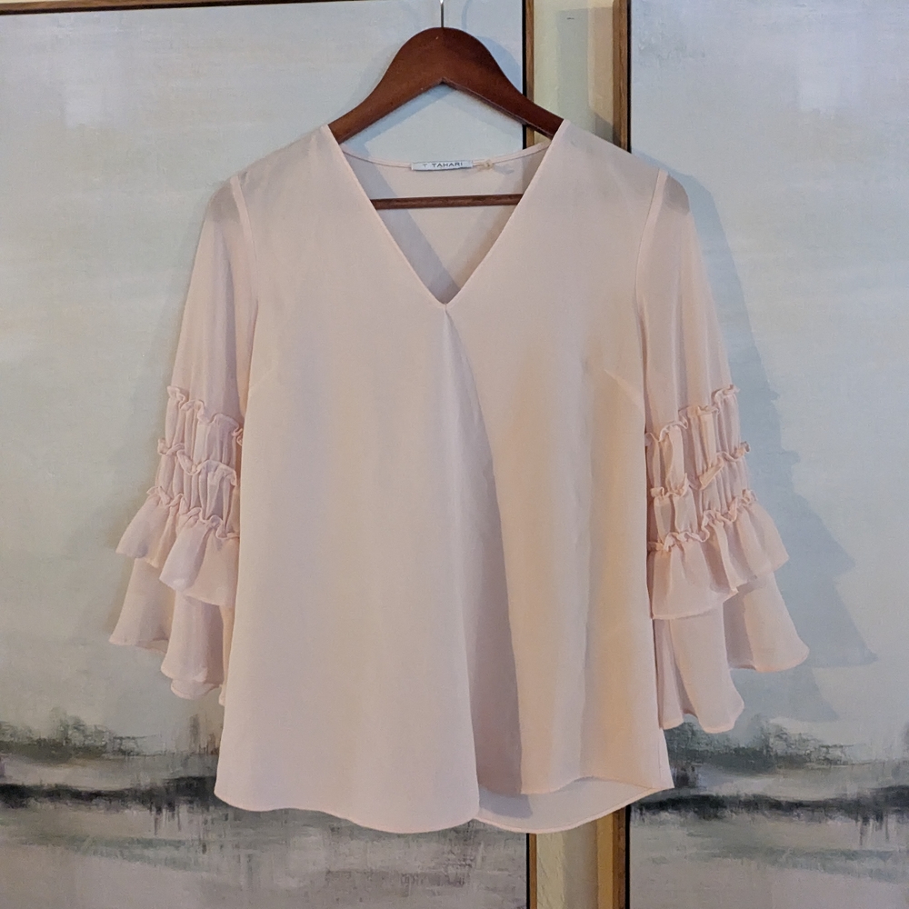 T Tahari Pink Blouse